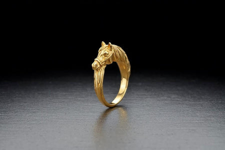 Sterling Silver Horse Ring – Detailed Equestrian Jewelry, Handmade Animal Ring for Men and Women, Symbolic Gift for Horse Lovers __etsy:6945183998