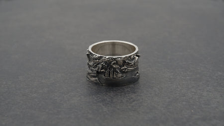 Sterling Silver Iceberg ring, Skyline Ring, Traveler ring, Statement Silver Ring, Personalized Gift, Handmade Jewelry, Unique Silver gift