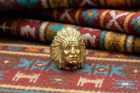 Sterling Silver Indian Chief Ring: Handmade Apache Ring __etsy:7308700599