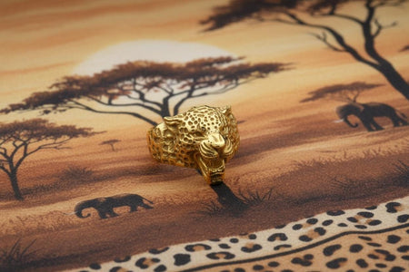 Sterling Silver Leopard Head Ring: Handmade Animal Jewelry __etsy:7352181296