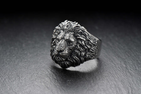 men's gift	animal jewelry	animal ring	silver ring	men gift __etsy:7352653512