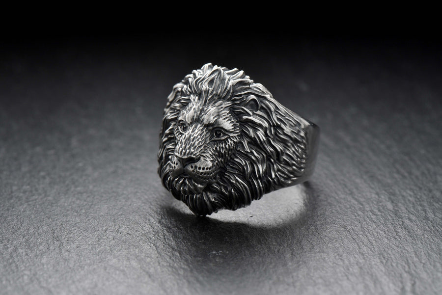 men's gift	animal jewelry	animal ring	silver ring	men gift __etsy:7352653512