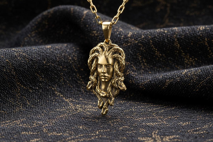 medusa necklace	medusa pendant	sterling silver	medusa jewelry	gorgon pendant	gorgon necklace	gorgon jewelry	greek mythology	medusa headpiece	medusa head	snake	mythology	medusa art __etsy:4170426067