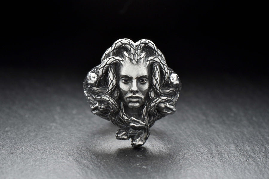 silver ring	men gift	Medusa silver ring	gorgon jewelry	medusa jewelry	medusa gorgon	medusa ring	medusa head	medusa	medusa headpiece	ancient ring	medusa statue	greek mythology __etsy:4122195500