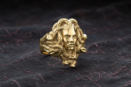 Sterling Silver Medusa Signet Ring: Ancient Greece Mythology Jewelry __etsy:7263993205