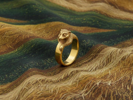 Sterling Silver Meerkat Ring: Animal Lover Gift __etsy:7349382262