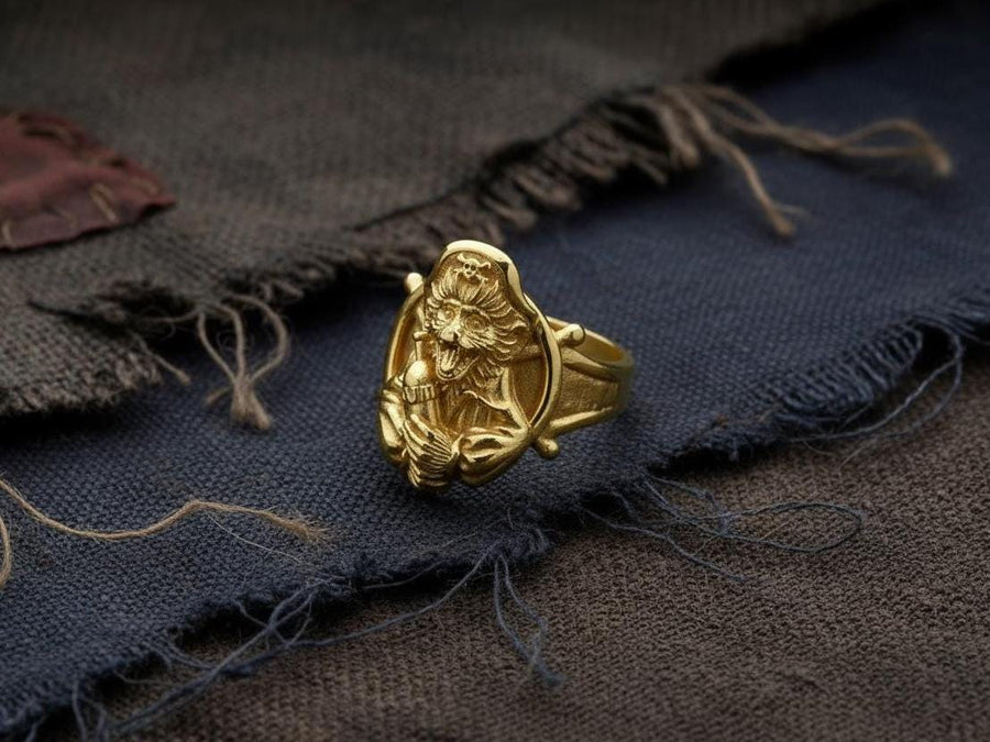 Sterling Silver Monkey Pirate Ring: Handmade Animal Jewelry __etsy:7349811338