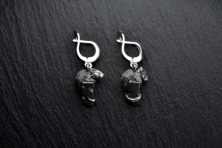 Mouse earrings	Mouse lover gift	Mouse jewelry	Silver earrings	Mouse lovers	animal earrings	sterling silver	jewelry making	gift for her	minnie mouse gift	silver	Mouses jewelry	Mouses __etsy:4662477875