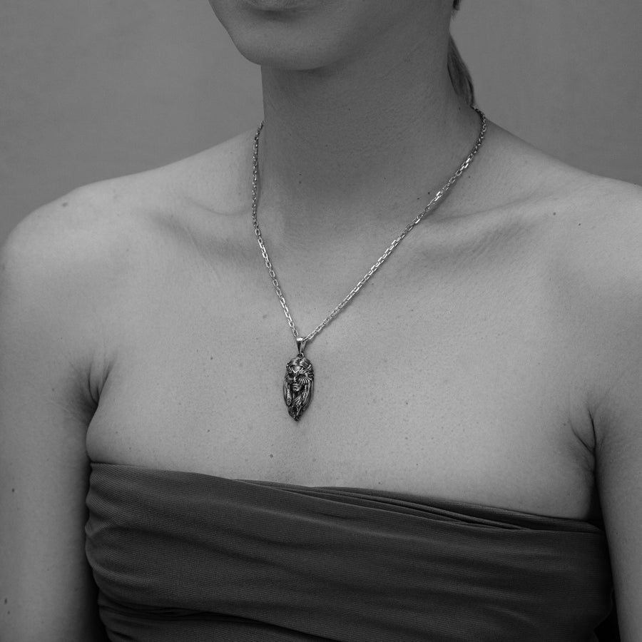 silver pendant	Silver pendant Owl	pendant Girl Owl	Owl necklace	Owl jewelry	Girl Owl	Owl	Girl Owl jewelry	owl pendant	necklace	bird necklace	gift for her	pendant