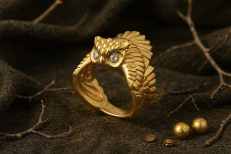 Sterling Silver Owl Ring: Forest Mage, Spirit Animal Jewelry __etsy:7043541613