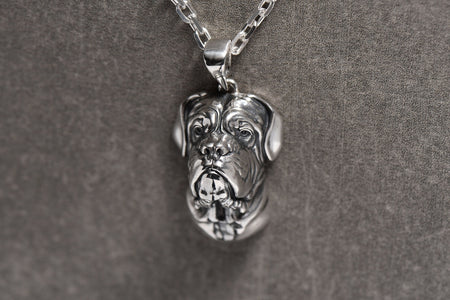 Sterling Silver Pendant Bulldog, Dog Pendant, Pet Jewelry, Handmade Pet Jewelry, Dog Lovers Gift, Bulldog Lovers Necklace, Pet Pendant