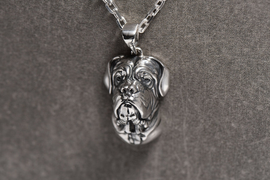 Sterling Silver Pendant Bulldog, Dog Pendant, Pet Jewelry, Handmade Pet Jewelry, Dog Lovers Gift, Bulldog Lovers Necklace, Pet Pendant