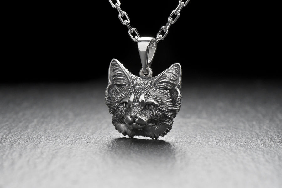 Sterling Silver Pendant Sand Сat, Wild Cat Pendant, Animal Jewelry, Sand Сat Lovers Gift, Wild Cat Lovers Necklace, Wild Animal Jewelry