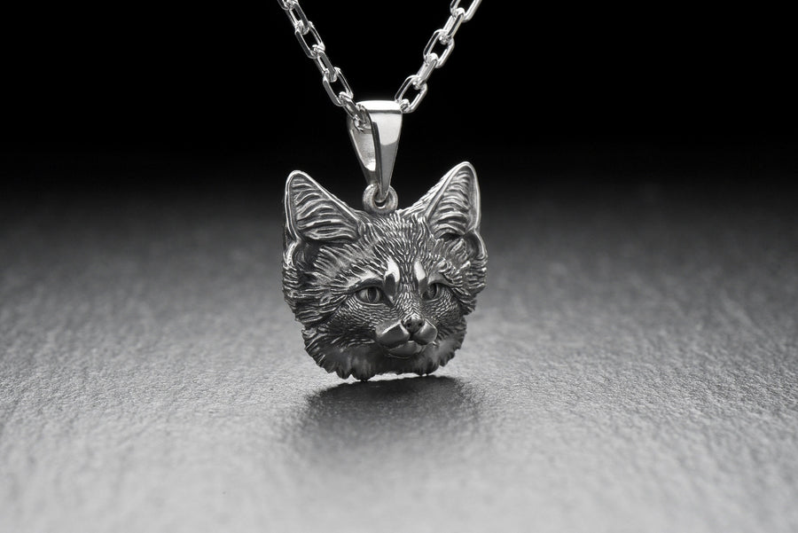 Sterling Silver Pendant Sand Сat, Wild Cat Pendant, Animal Jewelry, Sand Сat Lovers Gift, Wild Cat Lovers Necklace, Wild Animal Jewelry