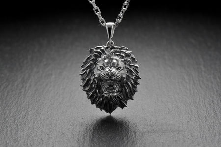 Lion's head silver	pendant for men	animal jewelry	nature jewelry	lion king	lion	lion pendant	lion necklace	lion lover	Silver pendant lion	roaring lion	Silver pendant	Silver lion