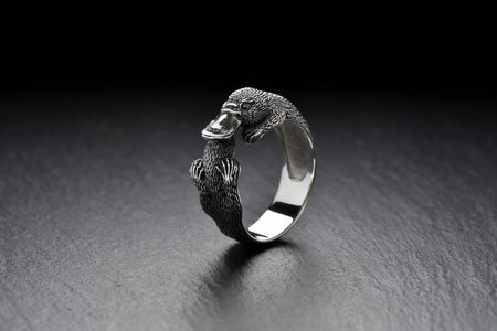 gift	duckbill	duckmole	ornithorynque	Schnabeltier	ornitorinco	platypus	platypus ring	handmade	australia	australian animal	memorial gift	birthday gift __etsy:7257722560