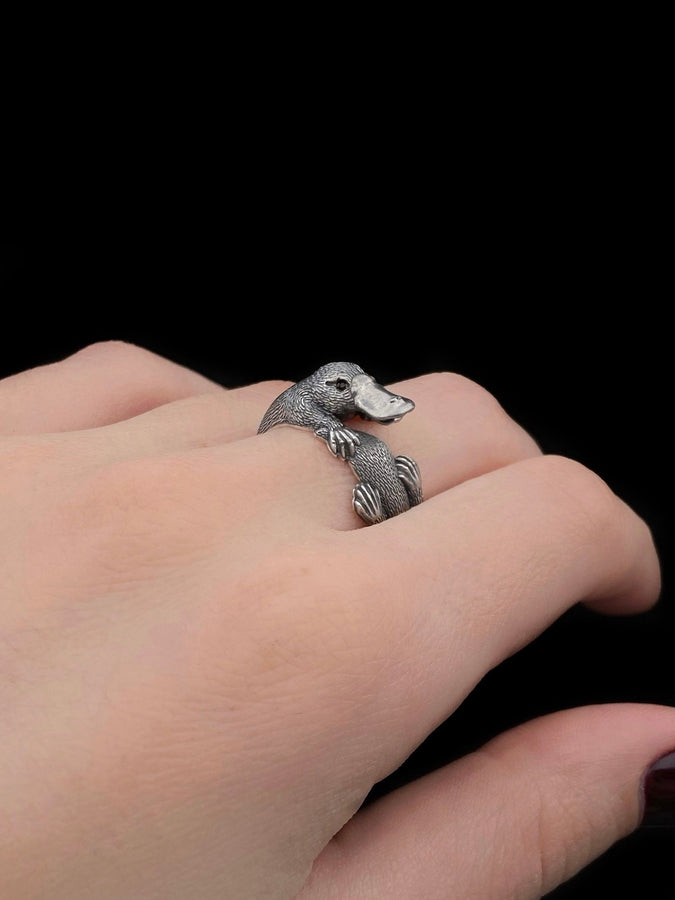 gift	duckbill	duckmole	ornithorynque	Schnabeltier	ornitorinco	platypus	platypus ring	handmade	australia	australian animal	memorial gift	birthday gift __etsy:7257722560