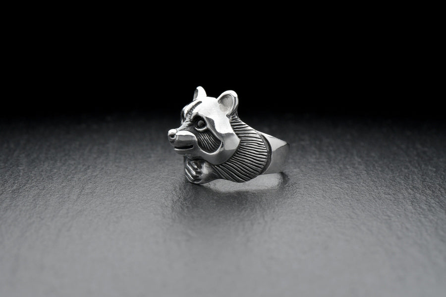 Whether you're a raccoon lover or just looking for a unique piece of jewelry, our silver raccoon ring is the perfect addition to your collection. It's also a great gift for any animal lover in your life. __etsy:7209287146