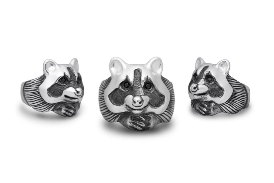 Whether you're a raccoon lover or just looking for a unique piece of jewelry, our silver raccoon ring is the perfect addition to your collection. It's also a great gift for any animal lover in your life. __etsy:7209287146