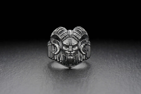 Sterling Silver Ring Faun, Mythology Lovers Gift, Silver Gift, Mythology Jewelry, Antique Silver Ring, Ancient Ring, Greek Mythology Ring