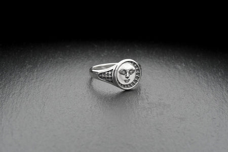 Sterling Silver Ring Full Moon, Ring Moon, Jewelry Moon, Fantasy Lovers Gift, Moon Lovers Gift, Handmade Silver Ring