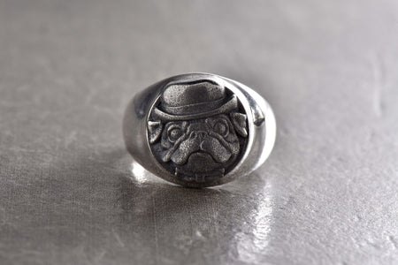 dog lover gift	dog	dog ring	gift for him	dog lover	dog gift	Dog silver ring	Pug	Pug Silver ring	pug ring	pug lover gift	dog jewelry	pug jewelry