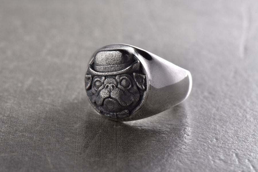 dog lover gift	dog	dog ring	gift for him	dog lover	dog gift	Dog silver ring	Pug	Pug Silver ring	pug ring	pug lover gift	dog jewelry	pug jewelry