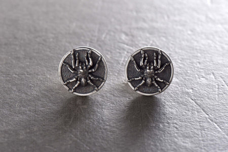 Sterling Silver Spider Cufflinks, Handmade Unusual Decoration, Spider Lovers Gift, Spider Jewelry, Insect Cufflinks, Insect Lovers Jewelry