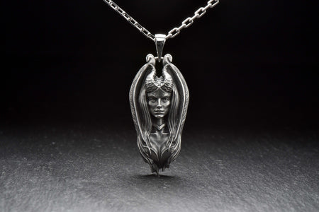 silver pendant	gift	pendant	gift for him	Mythology	ancient deities	silver jewelry	Succubus pendant	Succubus __etsy:4614025977