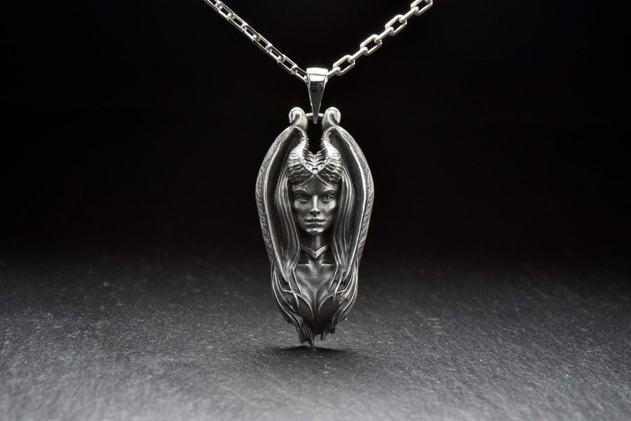 silver pendant	gift	pendant	gift for him	Mythology	ancient deities	silver jewelry	Succubus pendant	Succubus __etsy:4614025977