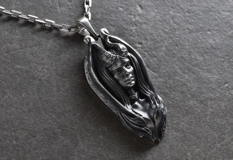 silver pendant	gift	pendant	gift for him	Mythology	ancient deities	silver jewelry	Succubus pendant	Succubus __etsy:4614025977