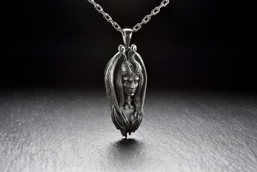 silver pendant	gift	pendant	gift for him	Mythology	ancient deities	silver jewelry	Succubus pendant	Succubus __etsy:4614025977