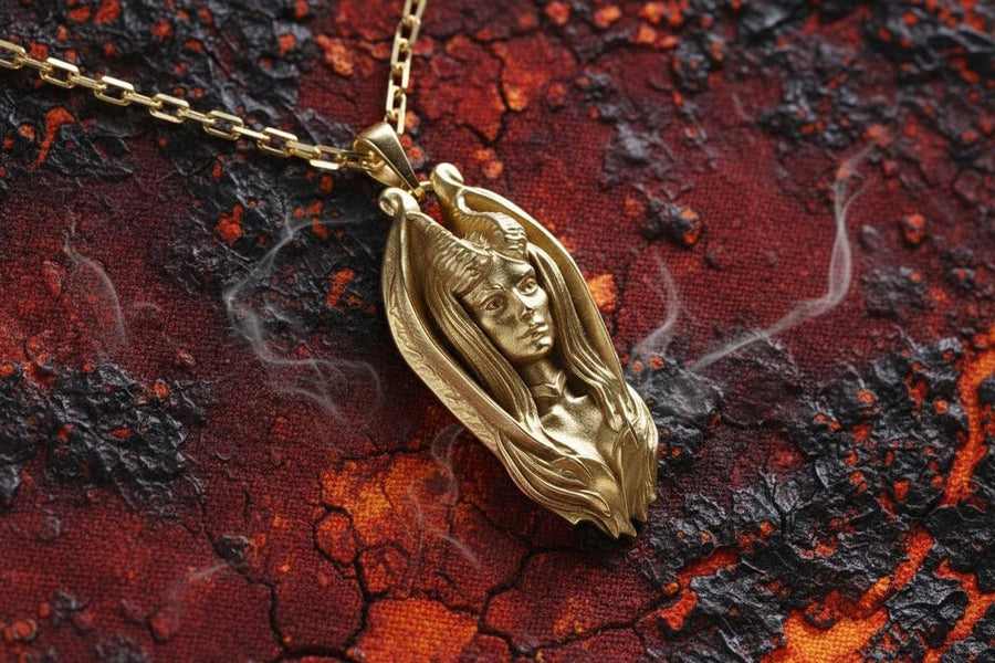 silver pendant	gift	pendant	gift for him	Mythology	ancient deities	silver jewelry	Succubus pendant	Succubus __etsy:4614025977