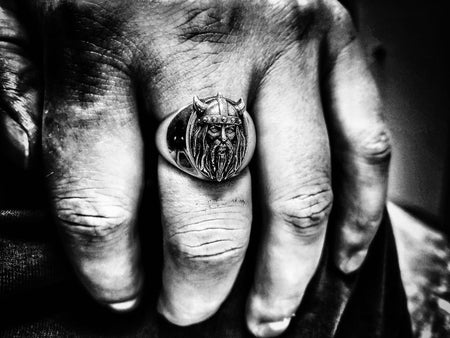 The texture and design of the ring make it a unique and meaningful piece of jewelry that can be worn as a daily reminder of your own inner warrior spirit.