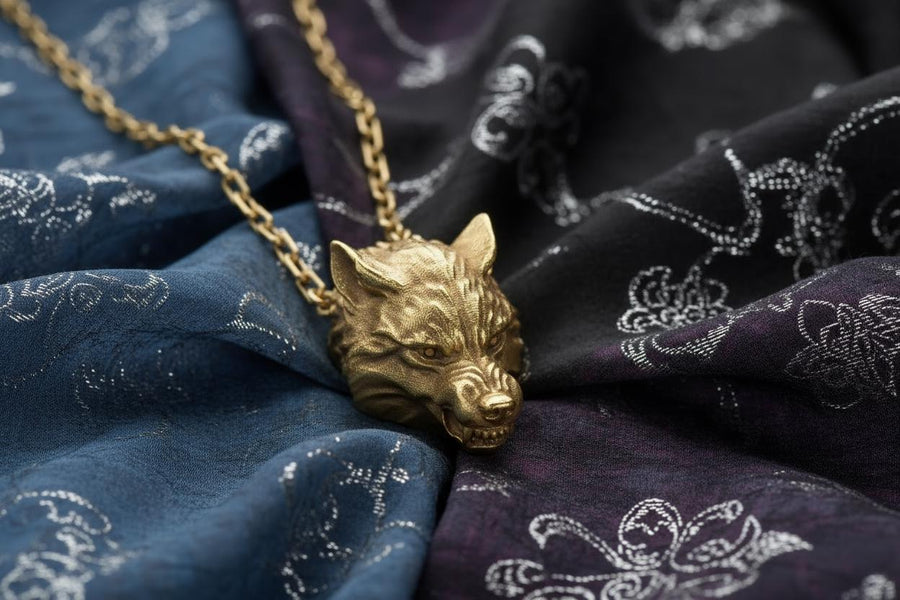 Sterling Silver Werewolf Pendant Necklace: Gothic Wolf Amulet __etsy:7369409752