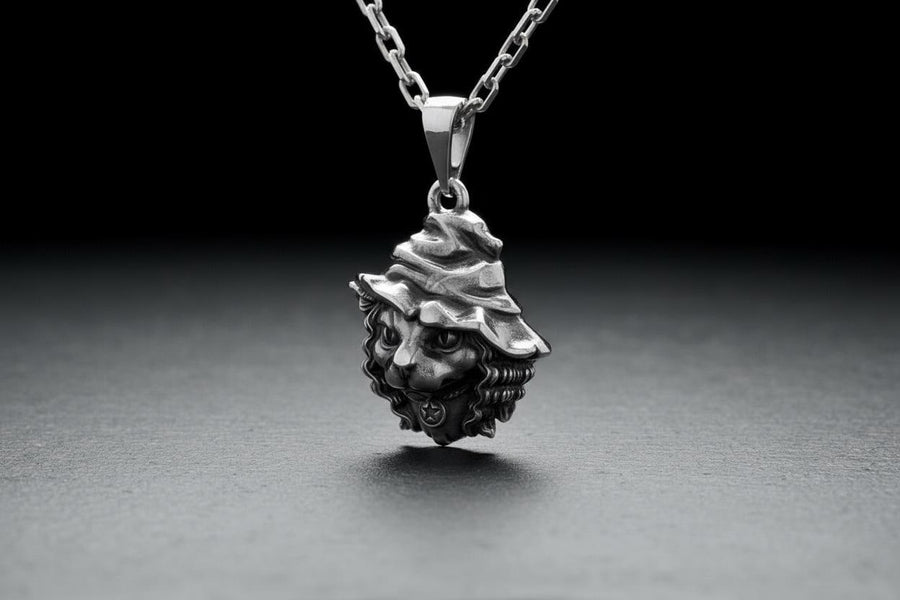 silver pendant	animal jewelry	cat silver	cat pendant	cat necklace	silver necklace	silver cat	witch pendant	witch style	gothic jewelry	magic	mage jewelry	cat mage __etsy:4327336381
