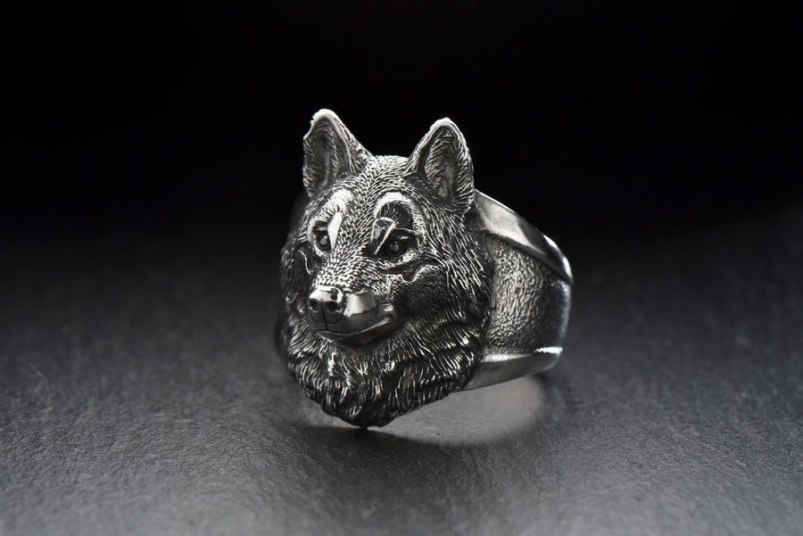 wolf	wolf ring	totem	men's gift	wolf art	animal jewelry	werewolf __etsy:4363991148