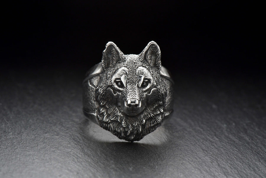 wolf	wolf ring	totem	men's gift	wolf art	animal jewelry	werewolf __etsy:4363991148