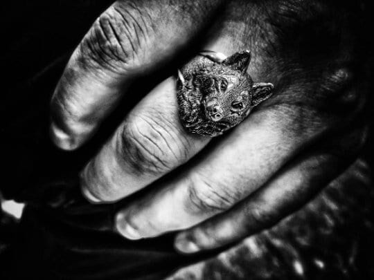 wolf	wolf ring	totem	men's gift	wolf art	animal jewelry	werewolf __etsy:4363991148