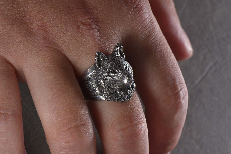 wolf	wolf ring	totem	men's gift	wolf art	animal jewelry	werewolf __etsy:4363991148