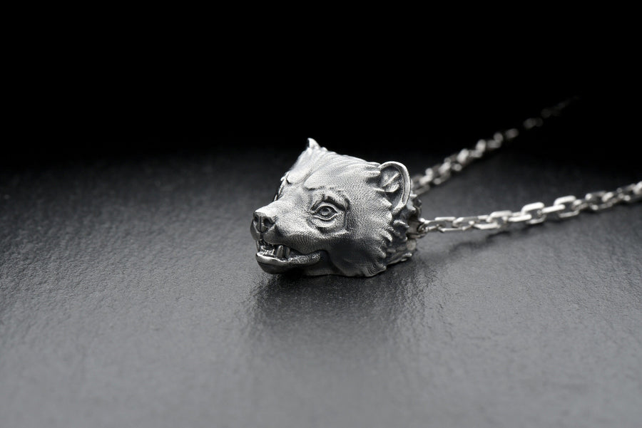 Pendant Wolverine	silver Pendant	silver jewelry	Wolverine	gift	Sterling silver	animal pendant	wolverine necklace	silver necklace	pendant	jewelry	silver gift	silver wolverine __etsy:7397432353
