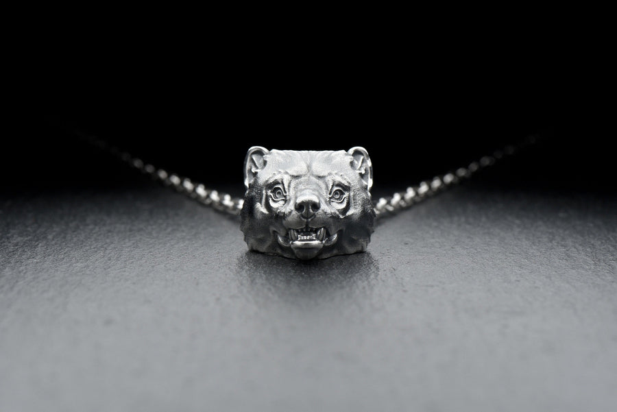 Pendant Wolverine	silver Pendant	silver jewelry	Wolverine	gift	Sterling silver	animal pendant	wolverine necklace	silver necklace	pendant	jewelry	silver gift	silver wolverine __etsy:7397432353