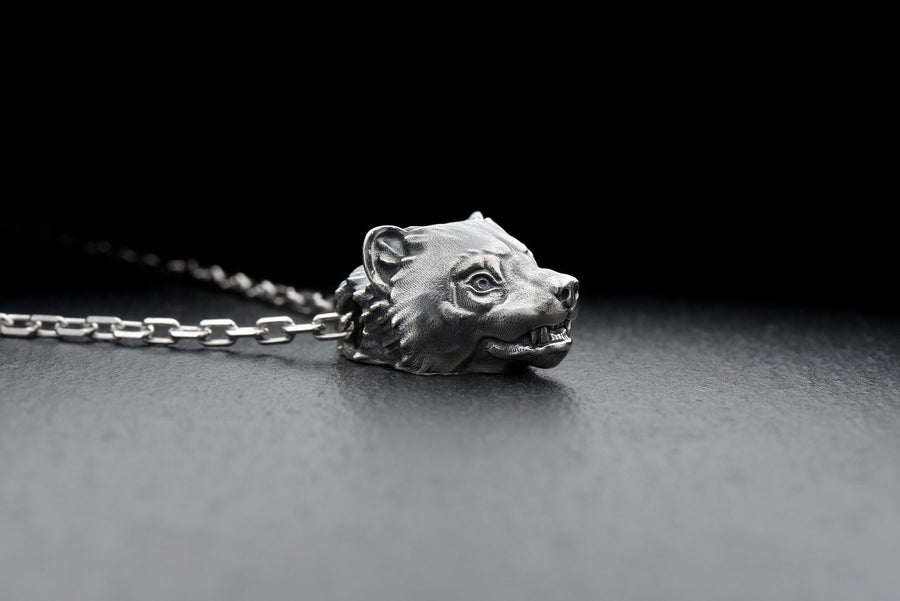 Pendant Wolverine	silver Pendant	silver jewelry	Wolverine	gift	Sterling silver	animal pendant	wolverine necklace	silver necklace	pendant	jewelry	silver gift	silver wolverine __etsy:7397432353