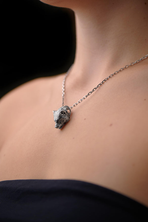 Pendant Wolverine	silver Pendant	silver jewelry	Wolverine	gift	Sterling silver	animal pendant	wolverine necklace	silver necklace	pendant	jewelry	silver gift	silver wolverine __etsy:7397432353