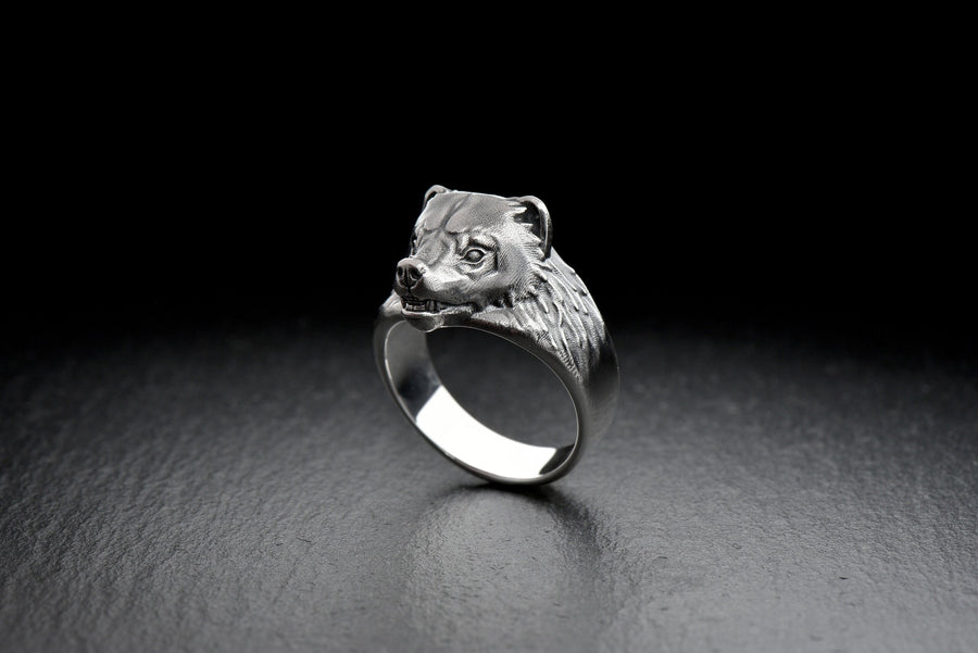 Sterling Silver Wolverine Ring: Animal Jewelry, Nature Lovers Gift __etsy:7397207475