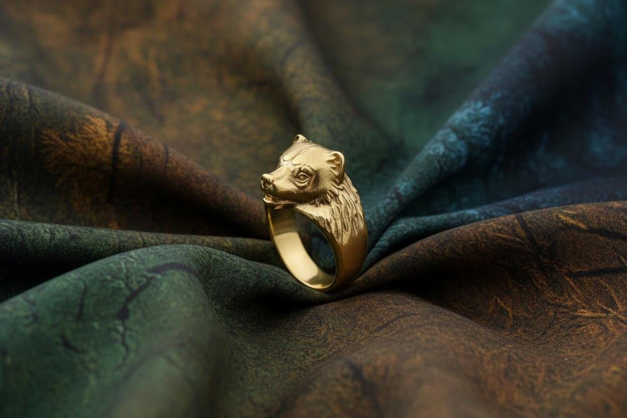 Sterling Silver Wolverine Ring: Animal Jewelry, Nature Lovers Gift __etsy:7397207475
