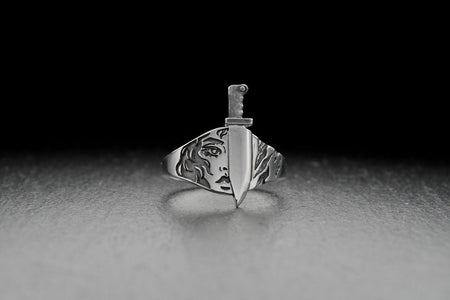 Sterling Silver ring A sharp look, Knife Lovers Gift, Gothic Ring, Halloween Gift, Handmade Silver Ring, Halloween Jewelry, Halloween Gift