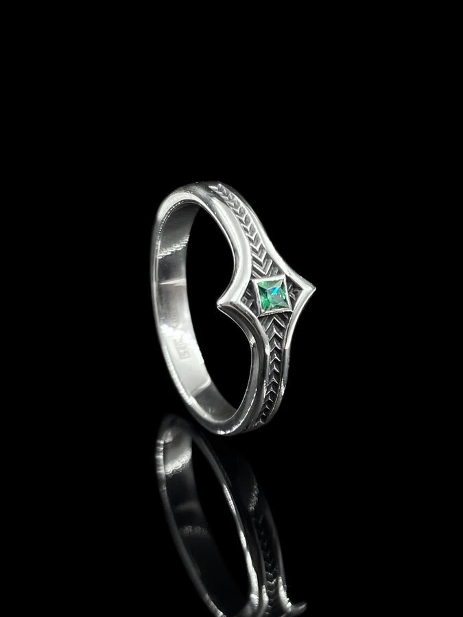 Sterling Silver Gothic Ring, Gemstone Ring, Handmade Goth Ring, Medieval Jewelry, Unique Wedding Ring, Holiday Gift, Vintage Ring, Gift Idea

This stunning ring is handcrafted with love and care, featuring intricate gothic-inspired details and a mesmerizing gemstone centerpiece. Each piece is meticulously crafted to capture the essence of elegance and mystery. (etsy image id: 6964850431)
