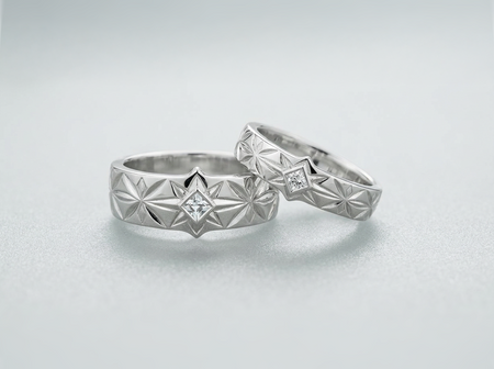 Celestial Starburst Silver Wedding Bands, Art Deco Blue Gemstone Ring Set