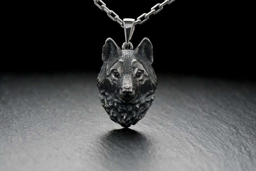 Wolf Silver Pendant – Sterling Silver Wolf Head Necklace | Symbol of Strength and Loyalty Gift for Him or Her __etsy:5574010825